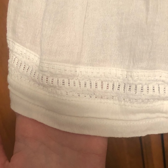 White Hollister Off The Shoulder Shirt Lace Small - Picture 7 of 8